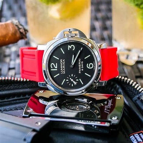 panerai red band replica|rubber straps for panerai.